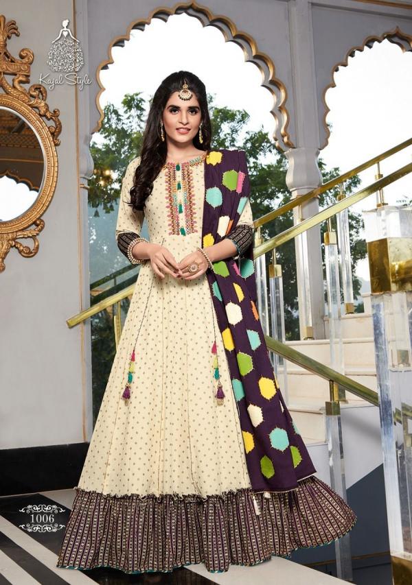 Kajal Fashion Hirva 1 Designer Festive Wear Long Kurti With Dupatta